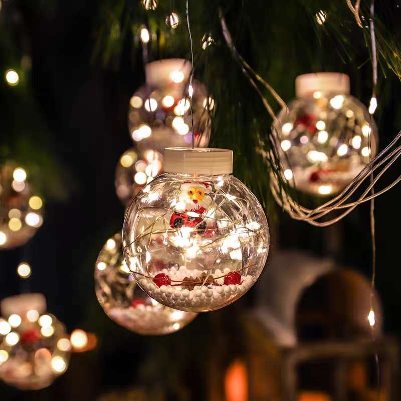 led小鹿灯圣诞树圣诞铃铛铜丝灯窗帘灯房间装饰许愿球浪漫图