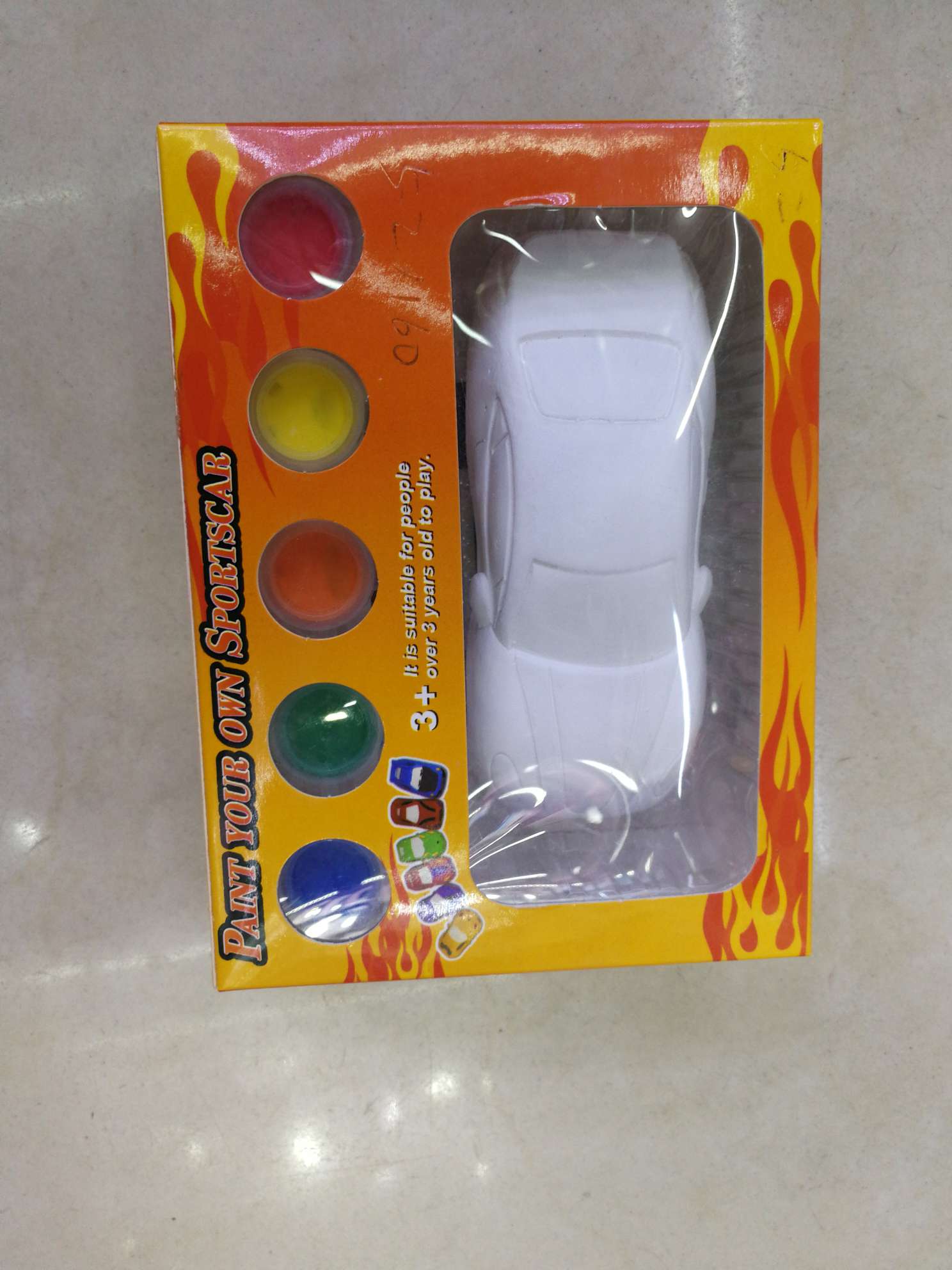 明越玩具汽车石膏画益智类玩具幼儿园必备动脑系列散装12