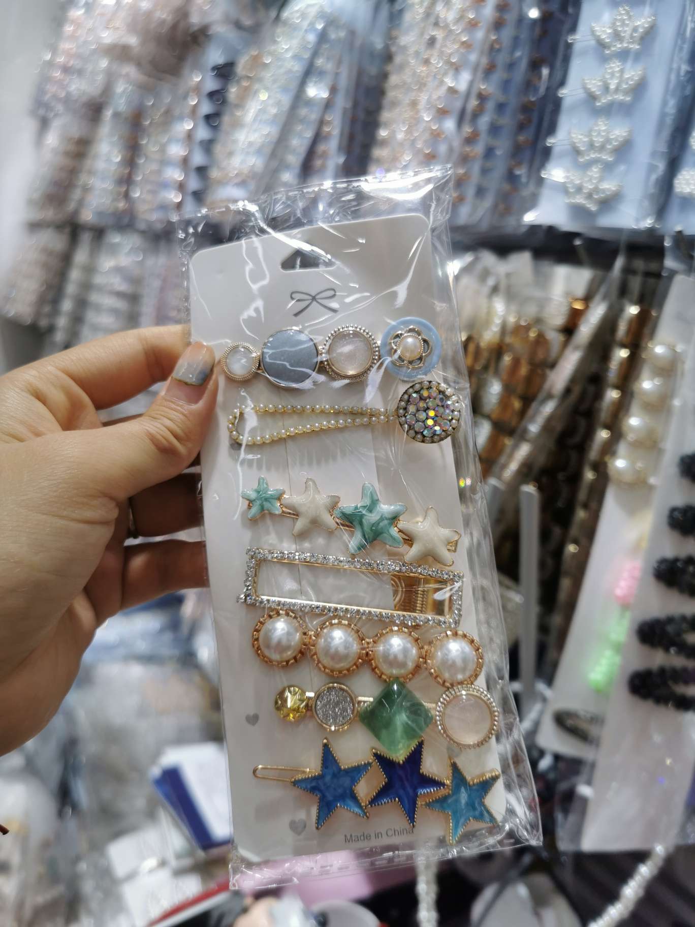 The headdress is in blue tones