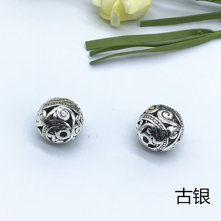 DIY jewelry accessory bracelet, alloy carved scattered beads, retro hollowed-out Application Scenario