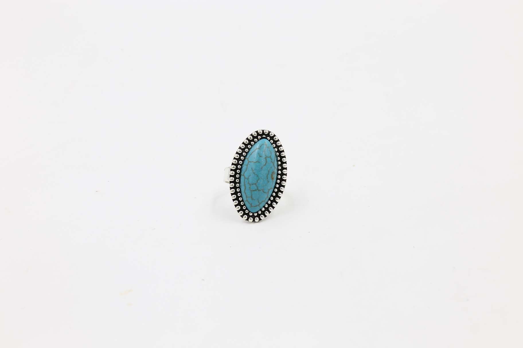 Horse eye ring pine stone ring