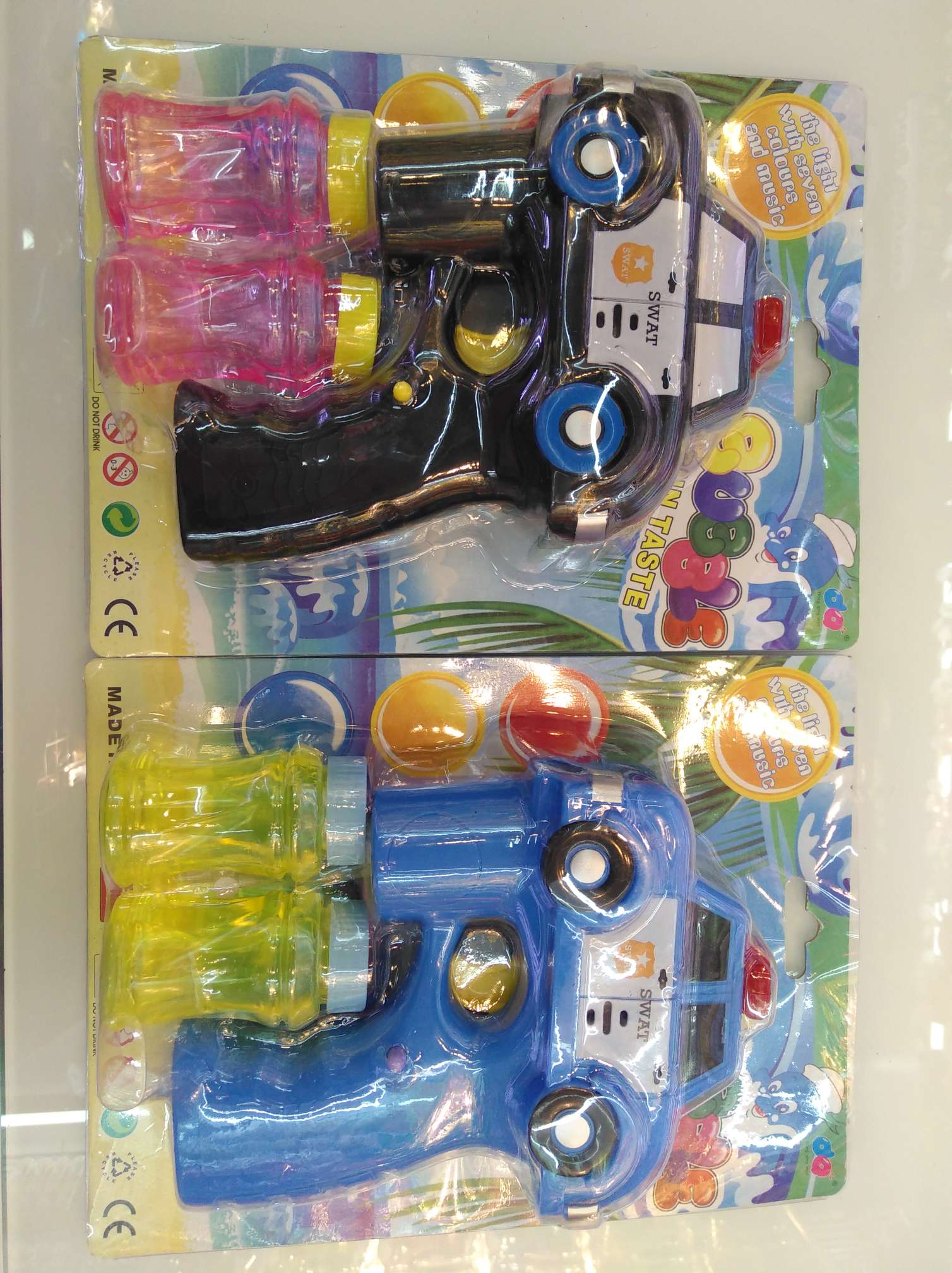 Police car electric bubble gun
