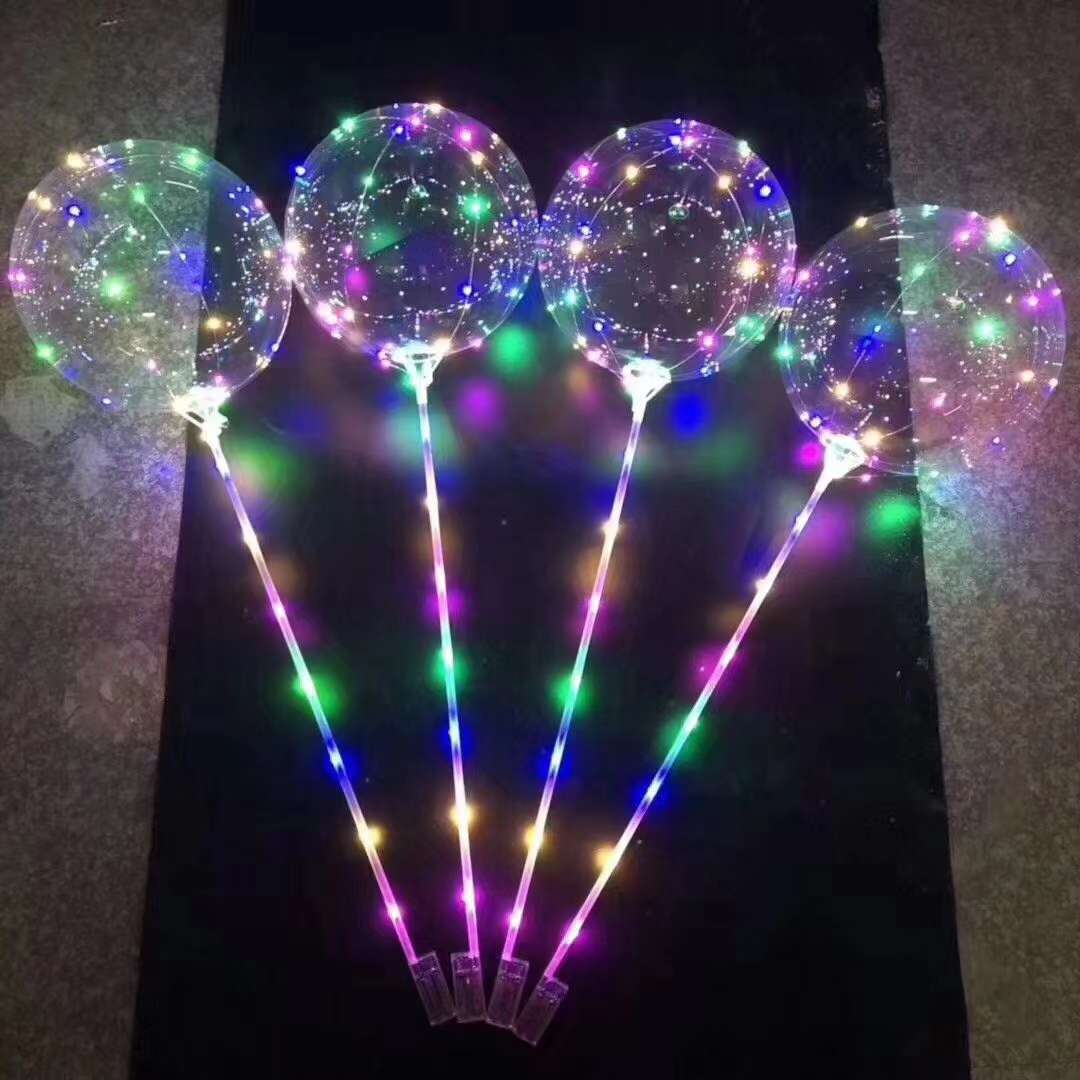 波波球3节电池手柄70公分杆3米灯线七彩灯光透明球500套起批详情图7