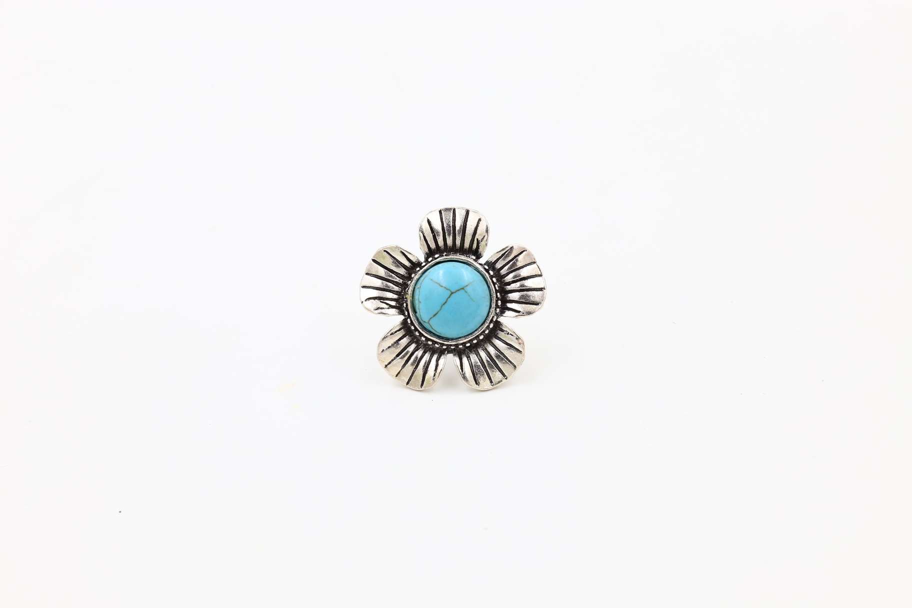 Sunflower ring Turquoise ring