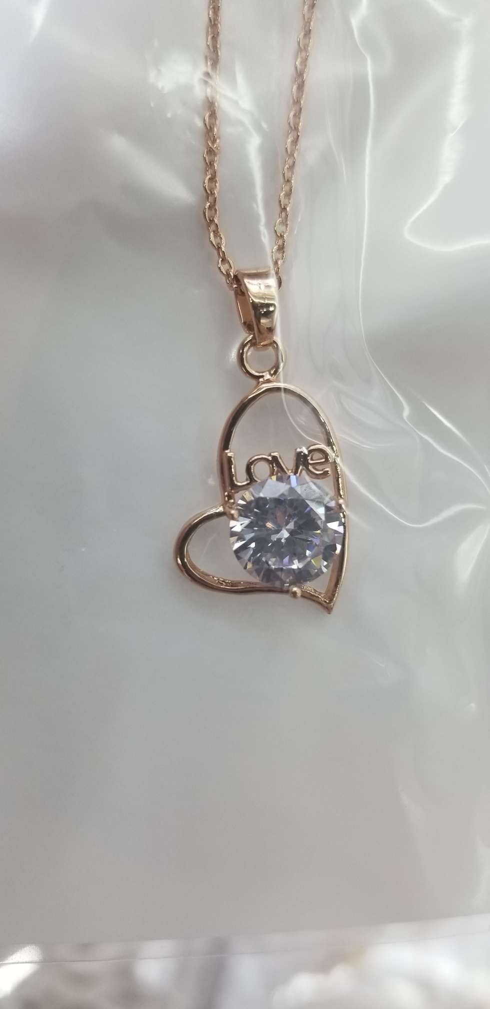 Love zircon necklace