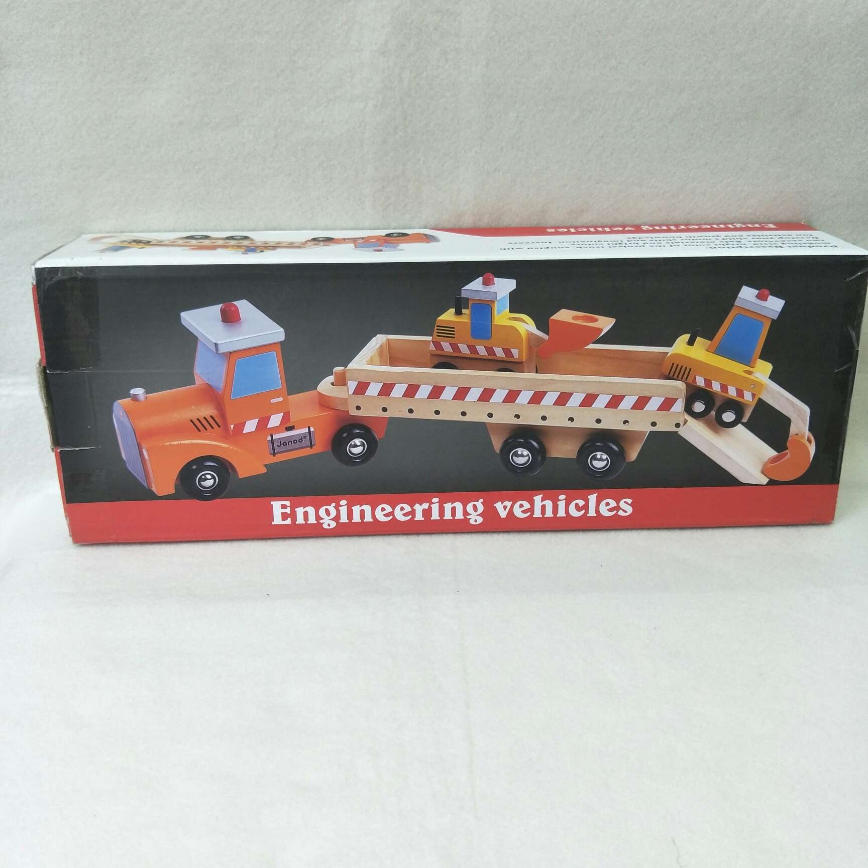 Wooden engineering truck educational toy thumbnail
