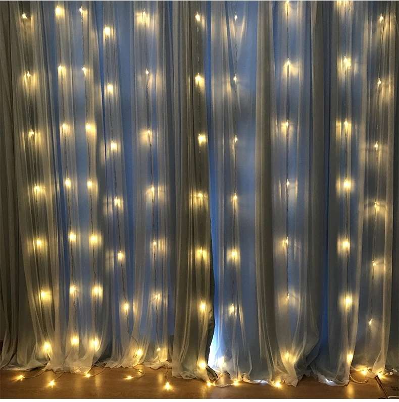 Colorful lights, flashing lights, light strings, starry sky, color-changing curtain lights, internet-famous room decoration