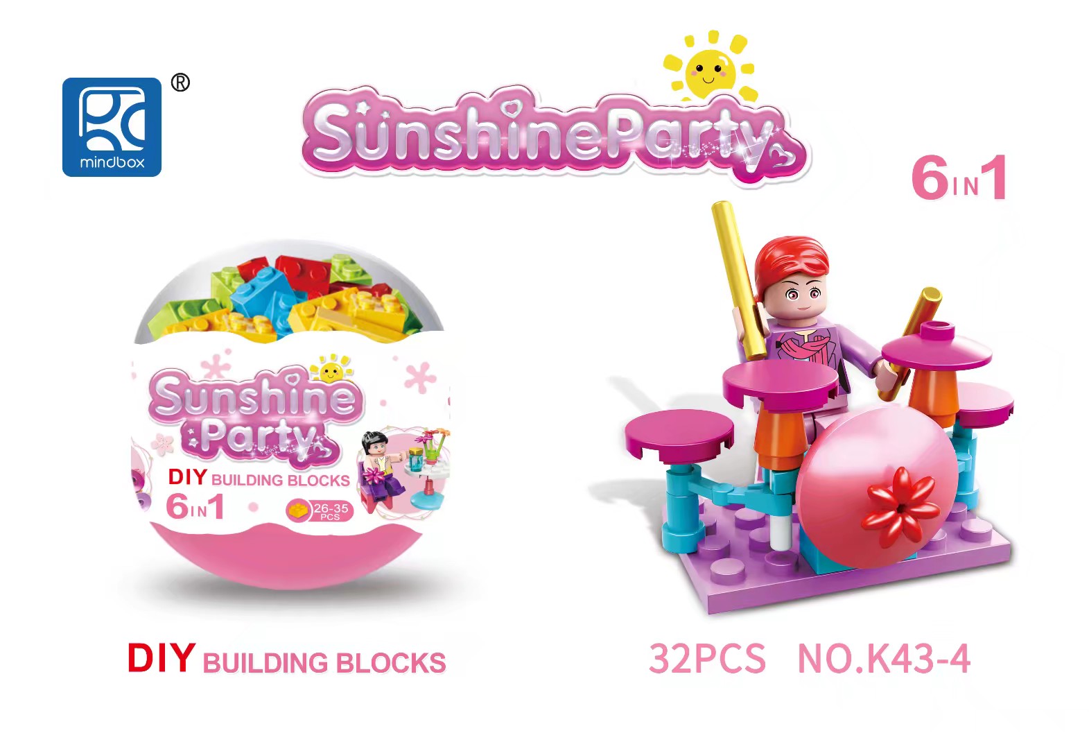 DIY children's educational assembly model toys, dinosaur egg-shaped building block toys, promotional items, gifts, girls' building blocks Application Scenario