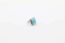 Square ring Smooth ring turquoise ring