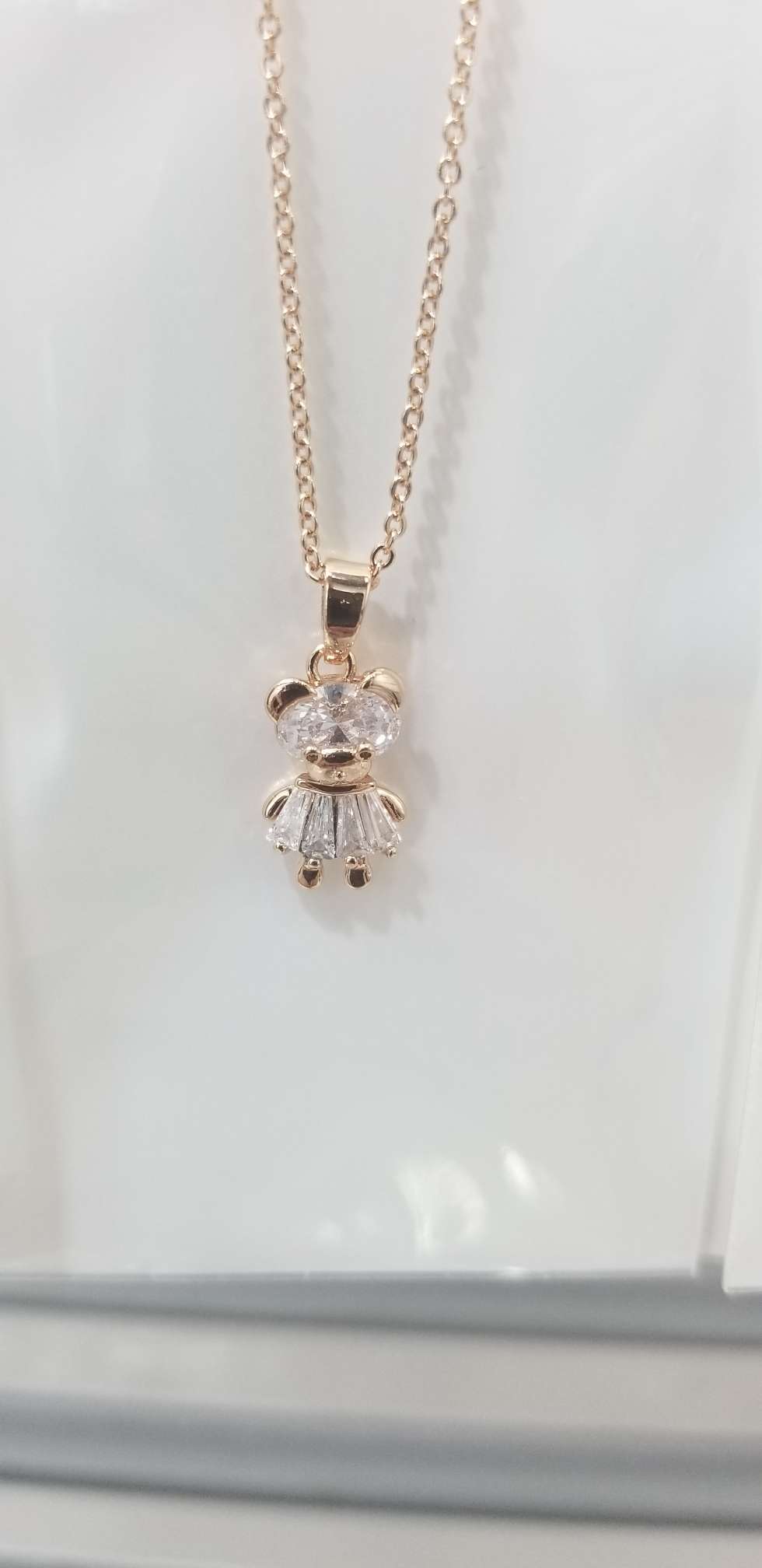 Vintage choker creative zircon necklace color bear thumbnail