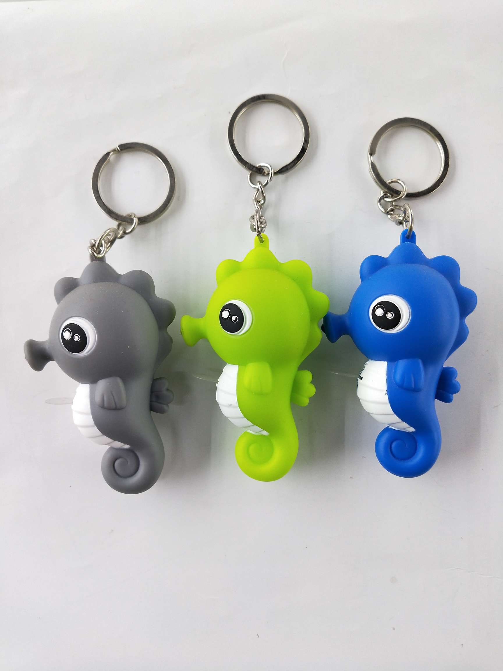 Haima light-emitting and sound-emitting LED light keychain pendant details Picture