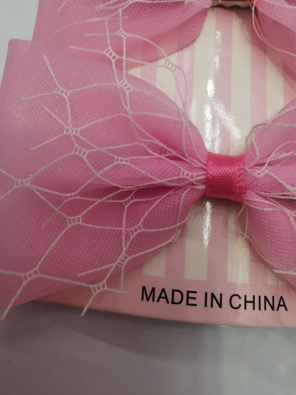 Grid starlight gauze bow tie duckling clip Specification image