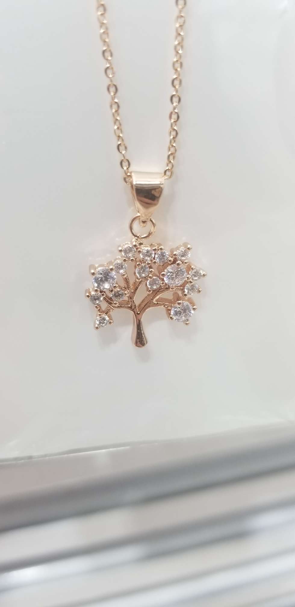 Vintage choker creative zircon necklace color preserving Wishing tree thumbnail