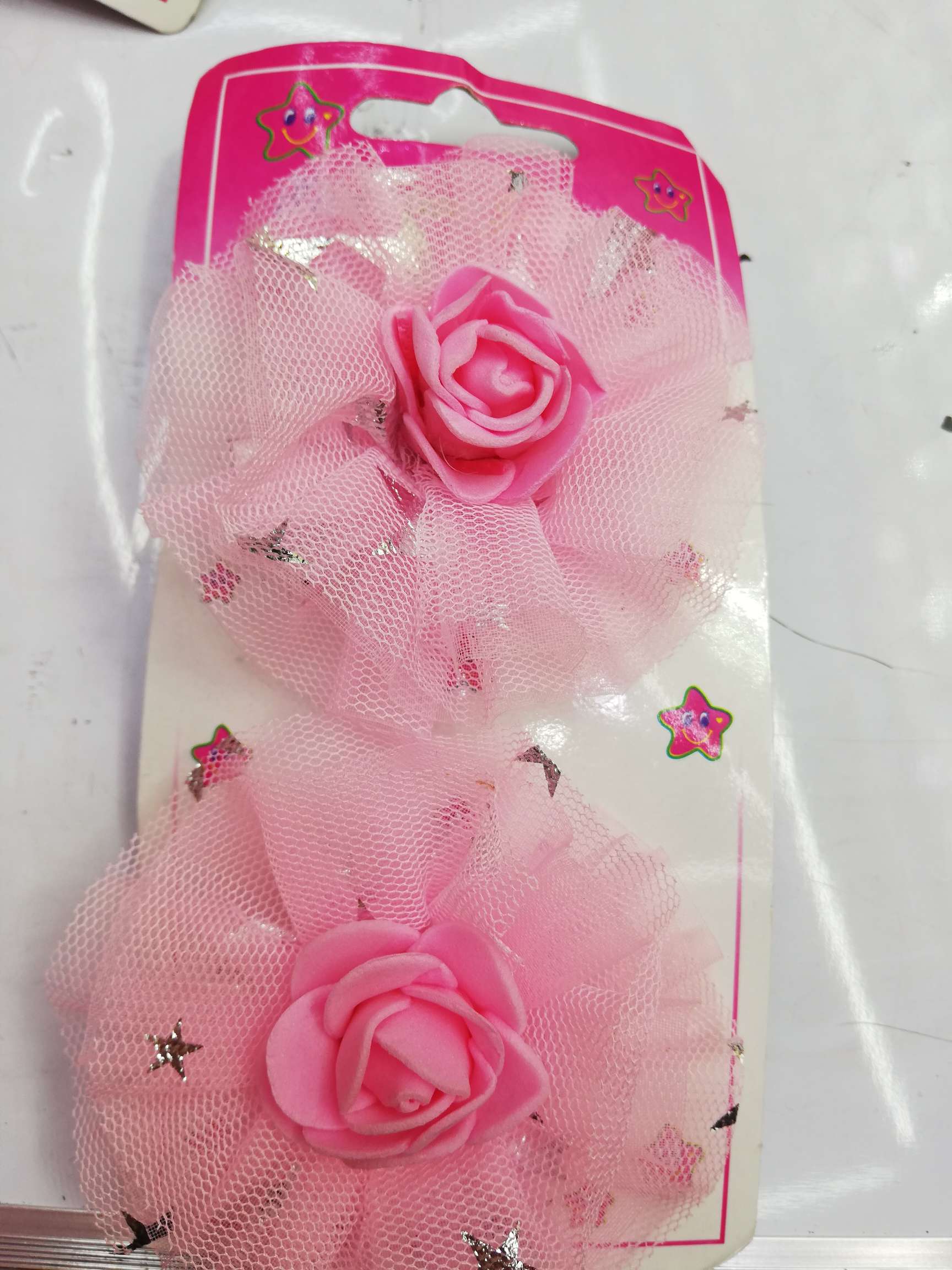 Pink nifty rose hairpin beautiful flower tiara thumbnail