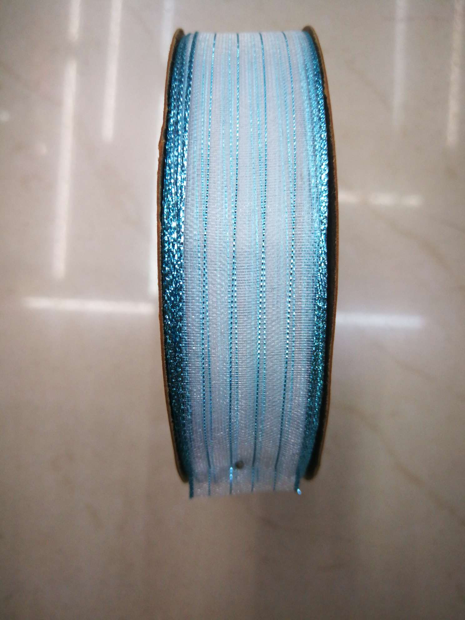 2.5cm sky blue hard mesh tape details Picture