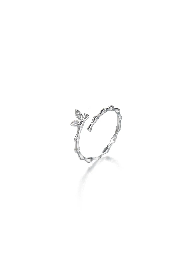 Butterfly ring, girlish and elegant, open index finger ring for students, simple and thin, adjustable band details Picture