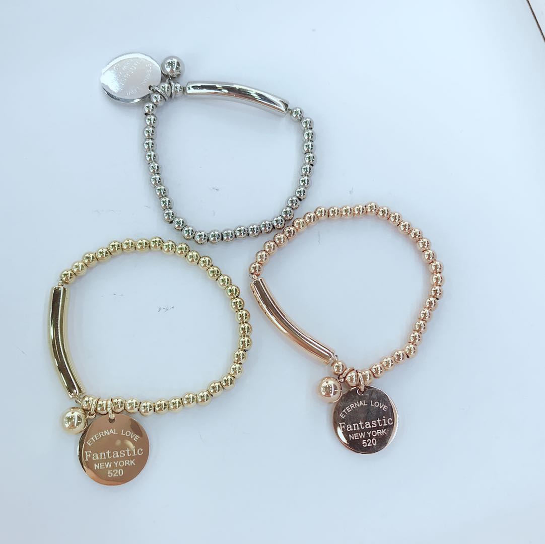 New trend fashion Korean titanium steel casual Korean fashion trend curved rod original bracelet thumbnail