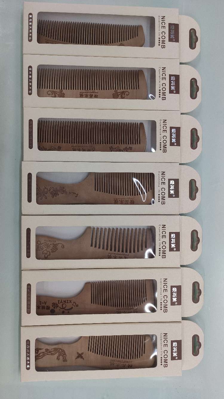 Natural comb matte natural comb fine wood comb primary color thumbnail