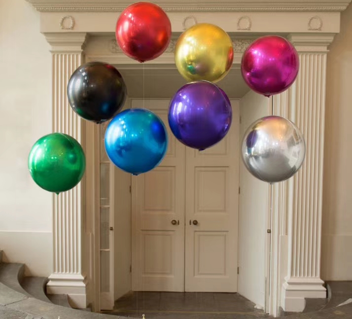 22-inch 4D spherical glossy board single-color Ins-style aluminum foil balloon party decoration and arrangement supplies Specification image