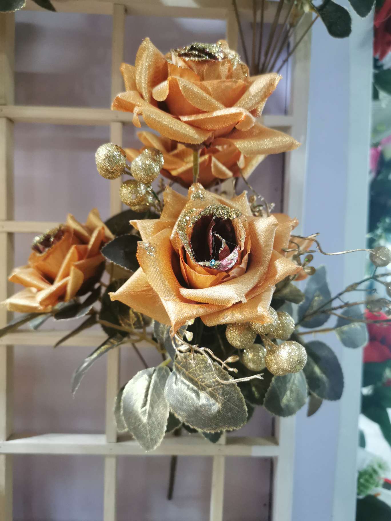 仿真假花5朵塑料花束室内装饰仿真花艺摆件塑胶花美观耐用