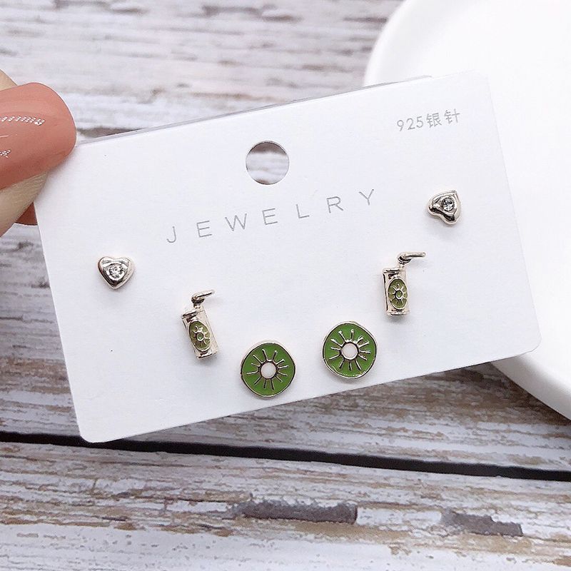 保色耳钉，925银针耳钉，不规则圆柱耳钉