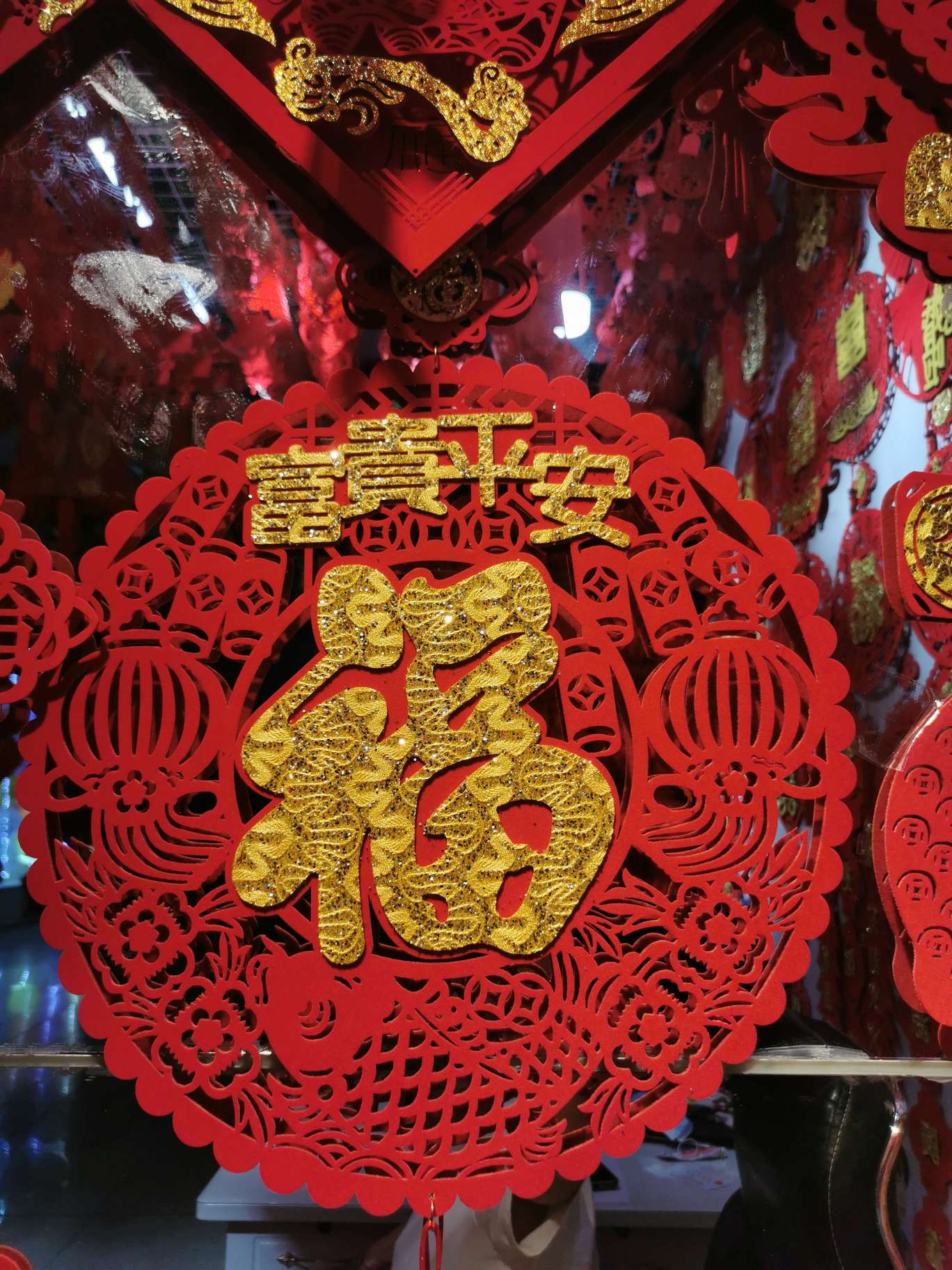 New velvet pendants, three-dimensional pendants, New Year's supplies, festival supplies