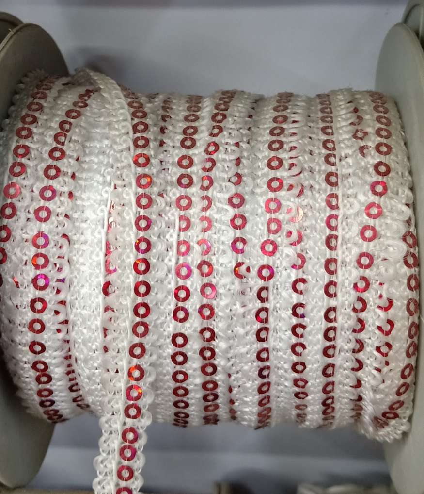 1.5Cm Woven Beaded Sequin Lace Garment Accessories Packaging Decoration details Picture