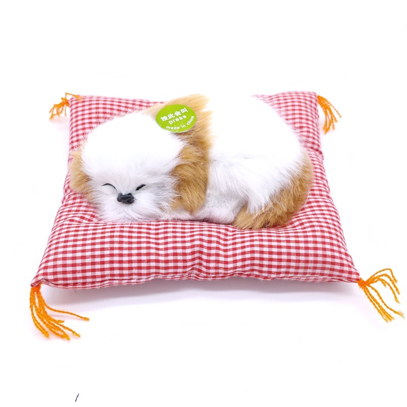 仿真小狗玩具仿真布垫睡狗厂家直销现货供应大量批发仿真动物小狗细节图