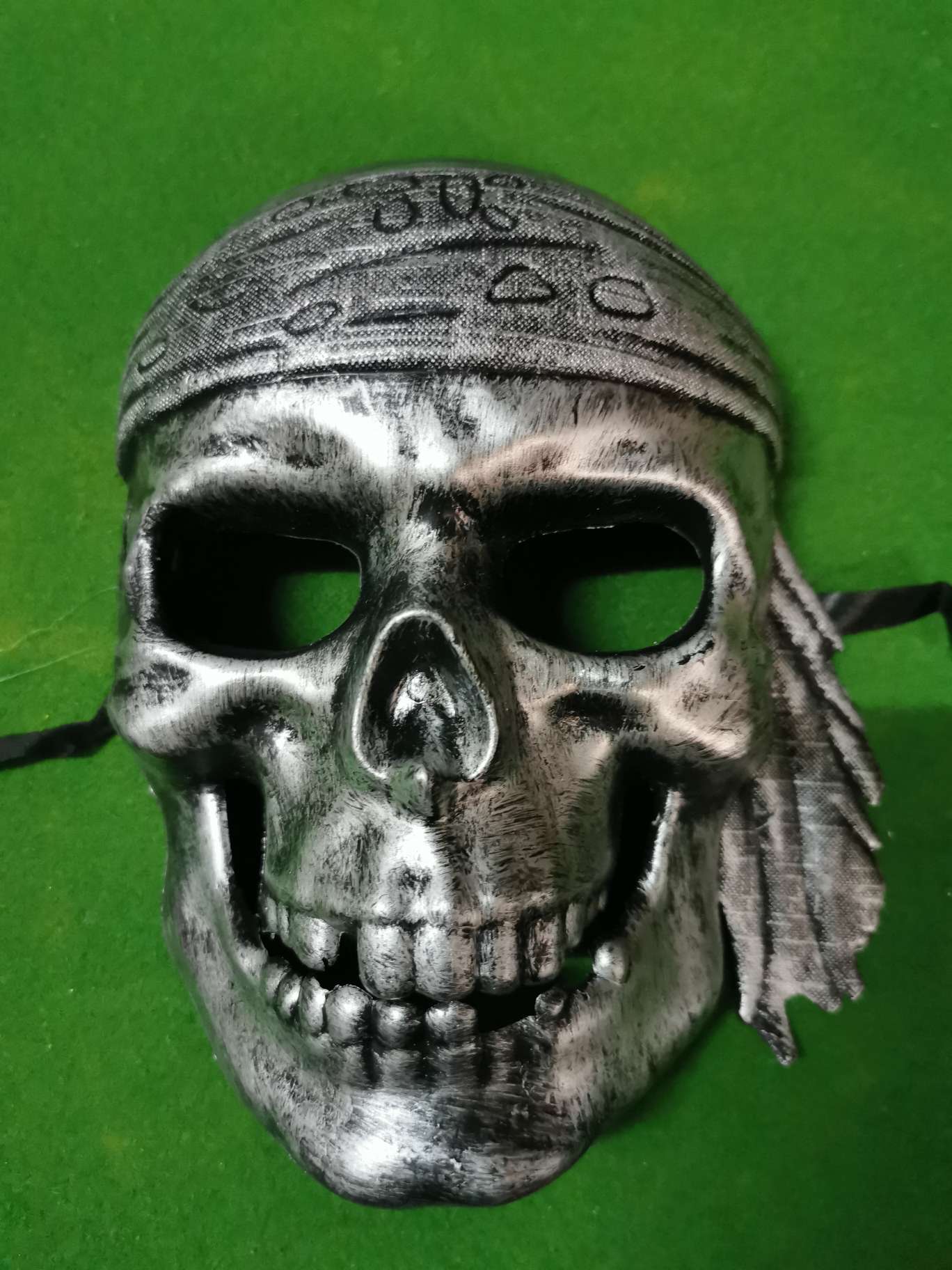 半脸骷髅鬼面具海盗面具古铜色眼罩