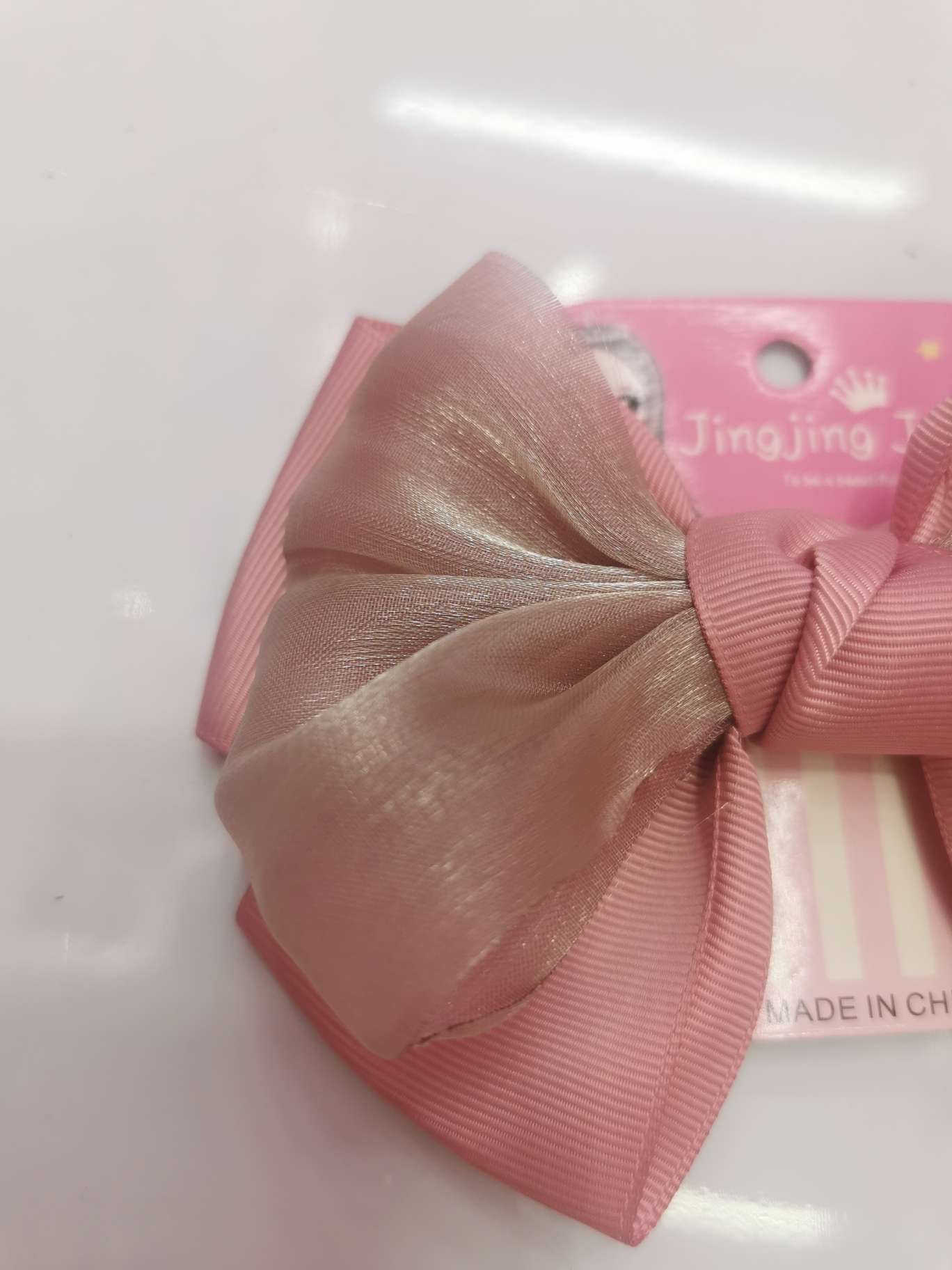 Korean silk bow tie duck clip Specification image