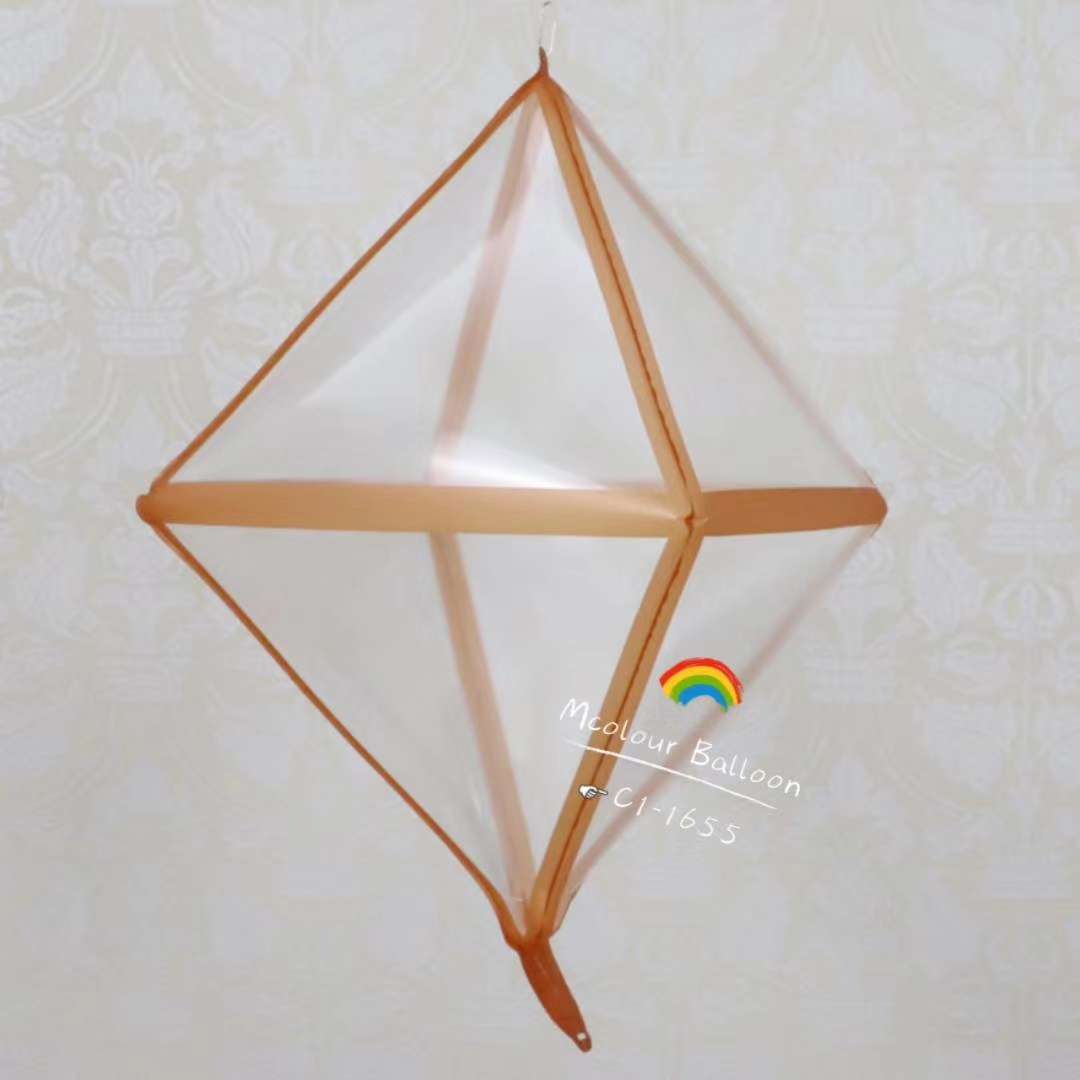 4D stereoscopic light film vertebral body balloon, ins style metal-edge vertebral body decorative items, aluminum foil balloon Specification image
