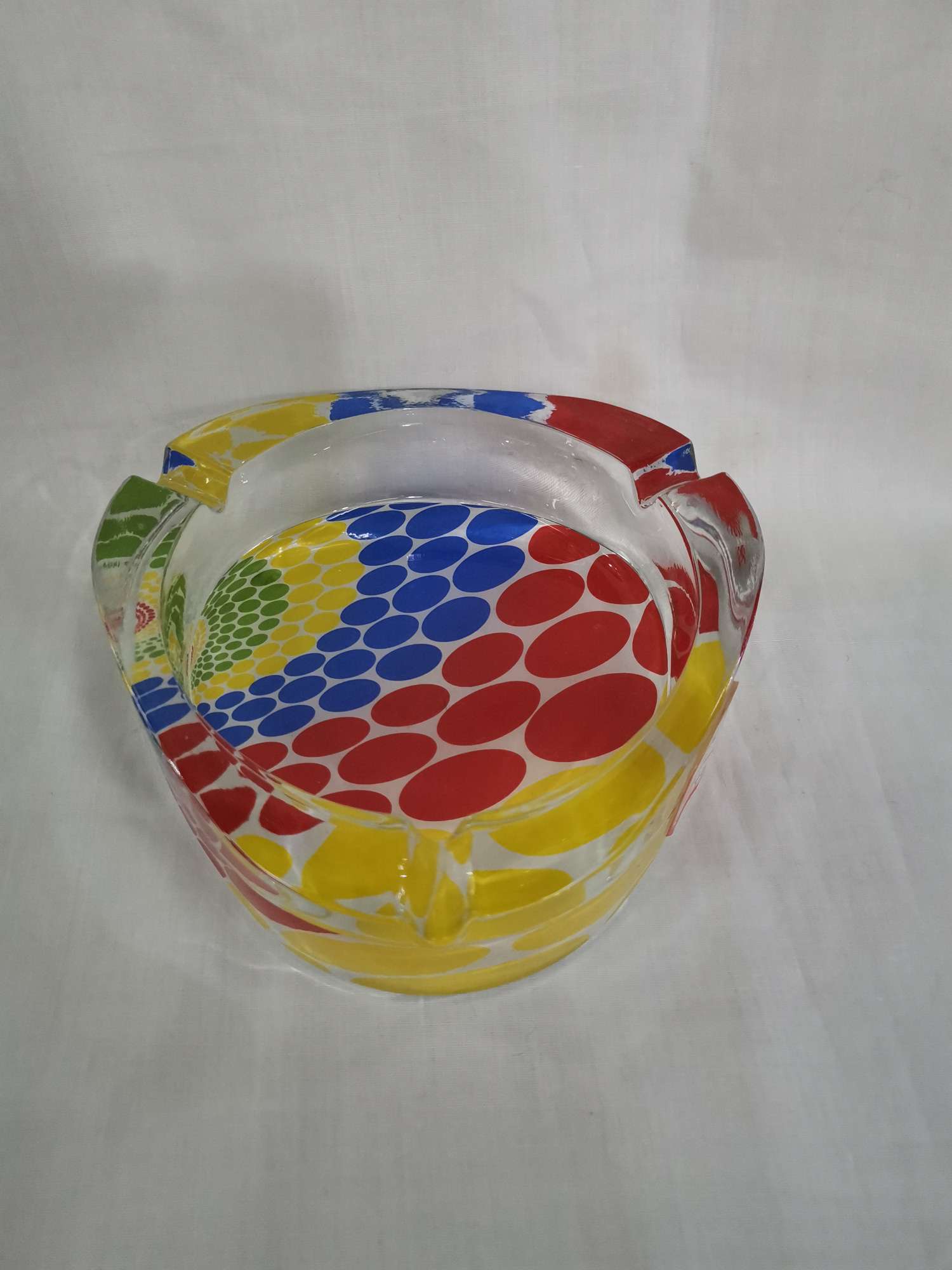 Colorful ashtray.
