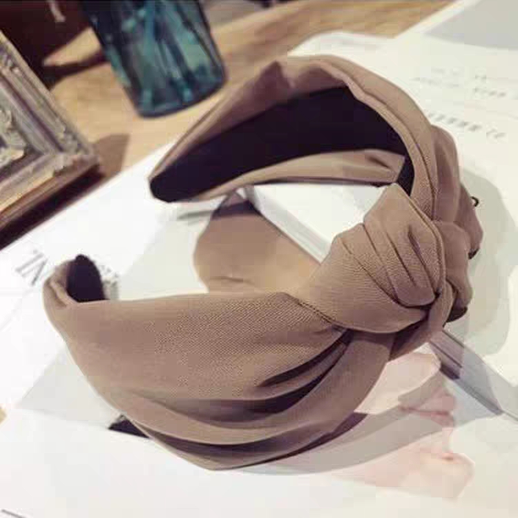 Korean version middle knot wide hair hoop 6 cm web celebrity hot style thumbnail