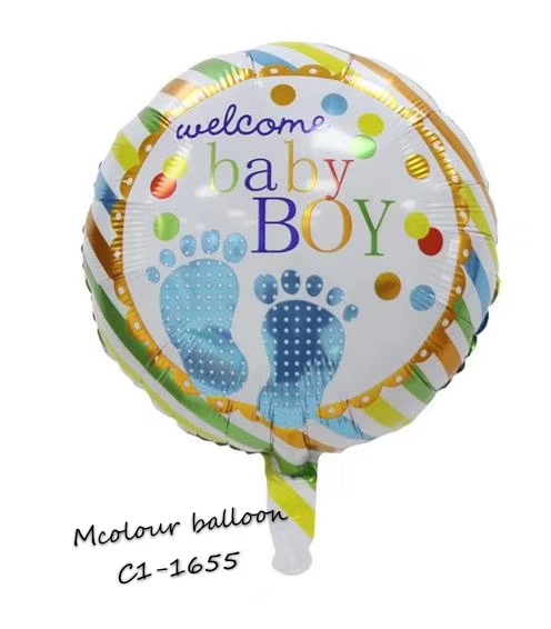 18-inch 45cm round ball baby boy/girl foot boy/girl aluminum foil balloon Specification image