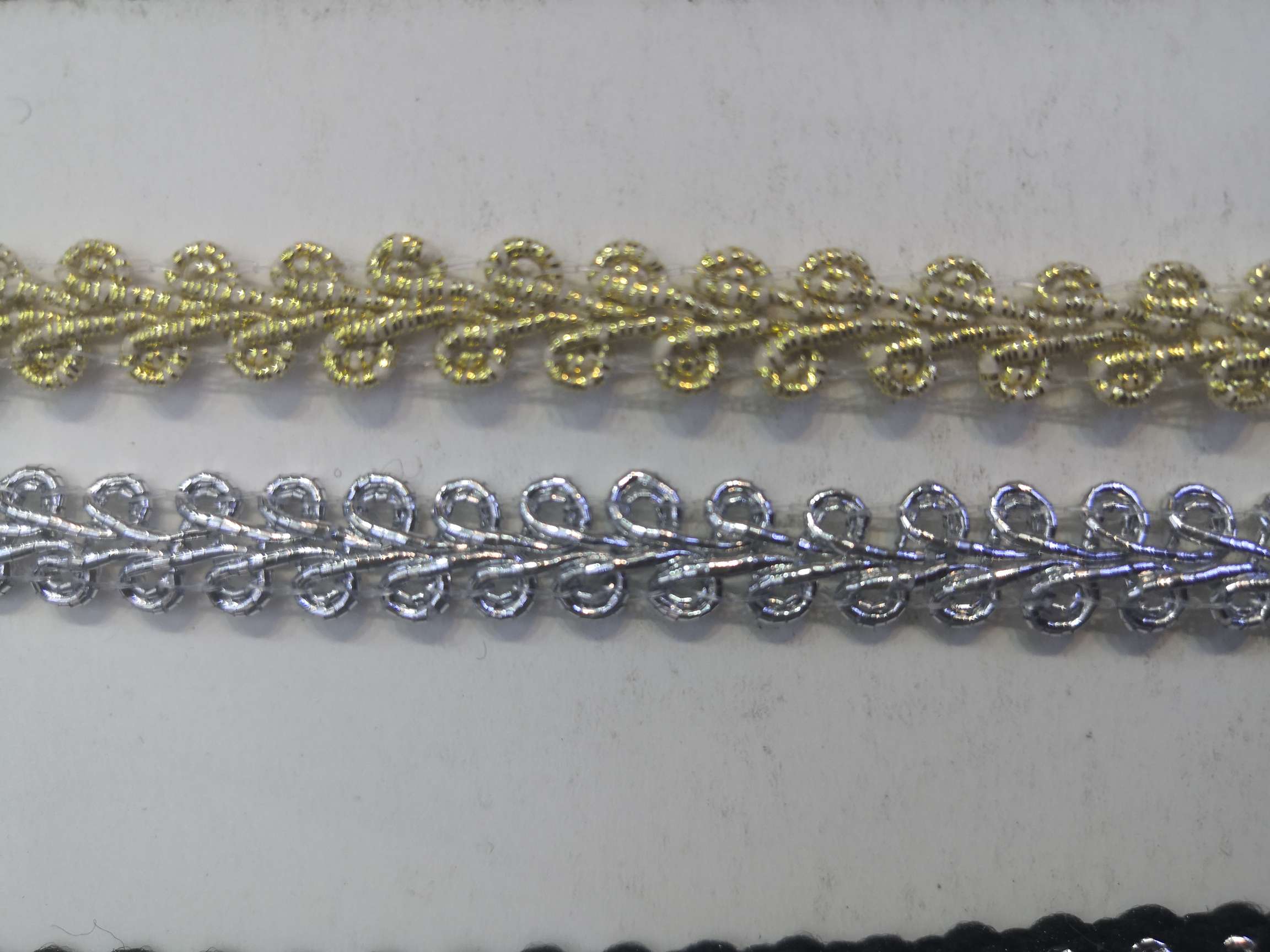 Gold and silver lace gift wrap hair accessories dress shoes wrap bow lace thumbnail