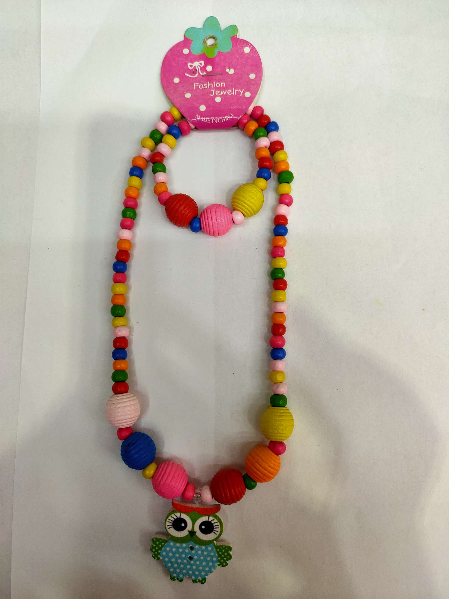 14 mm thread beaded owl chain for children
