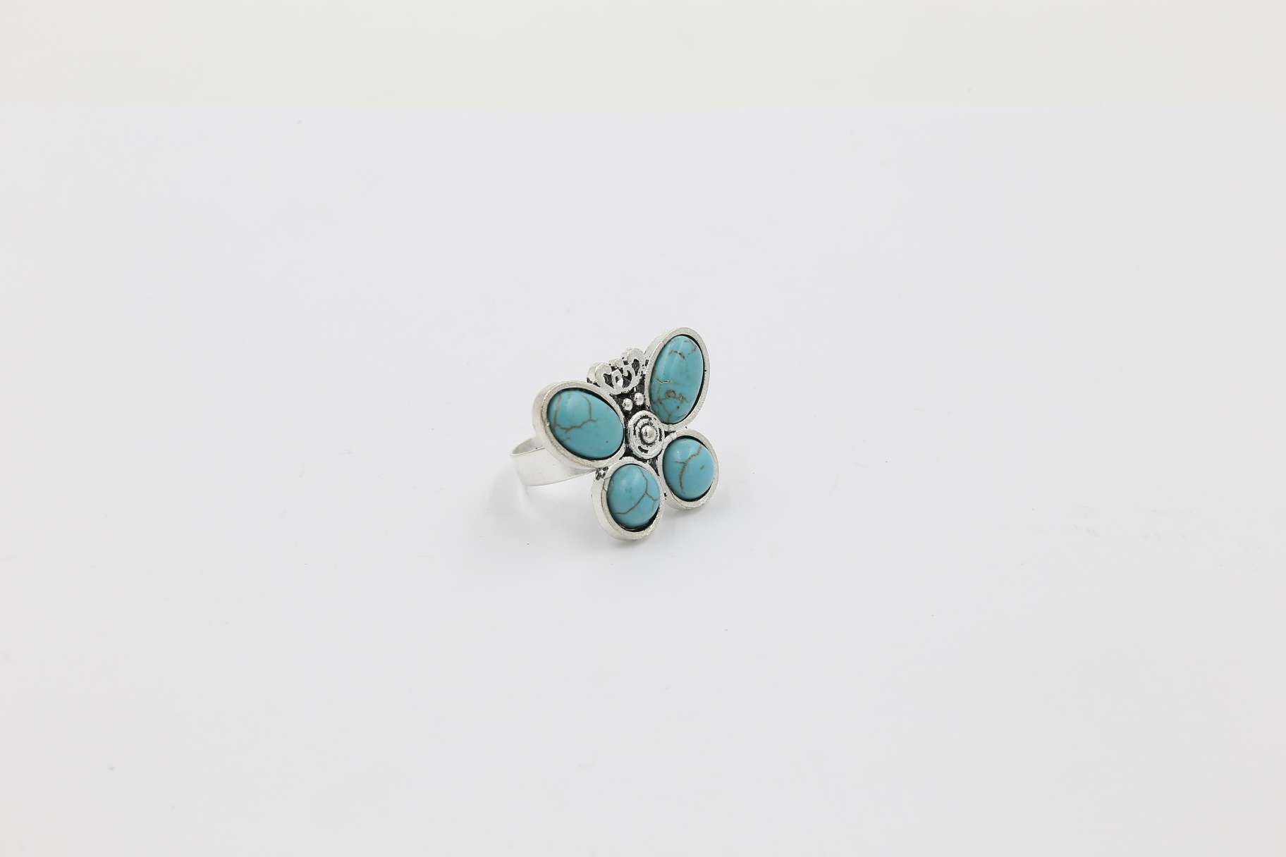 Butterfly ring Turquoise ring