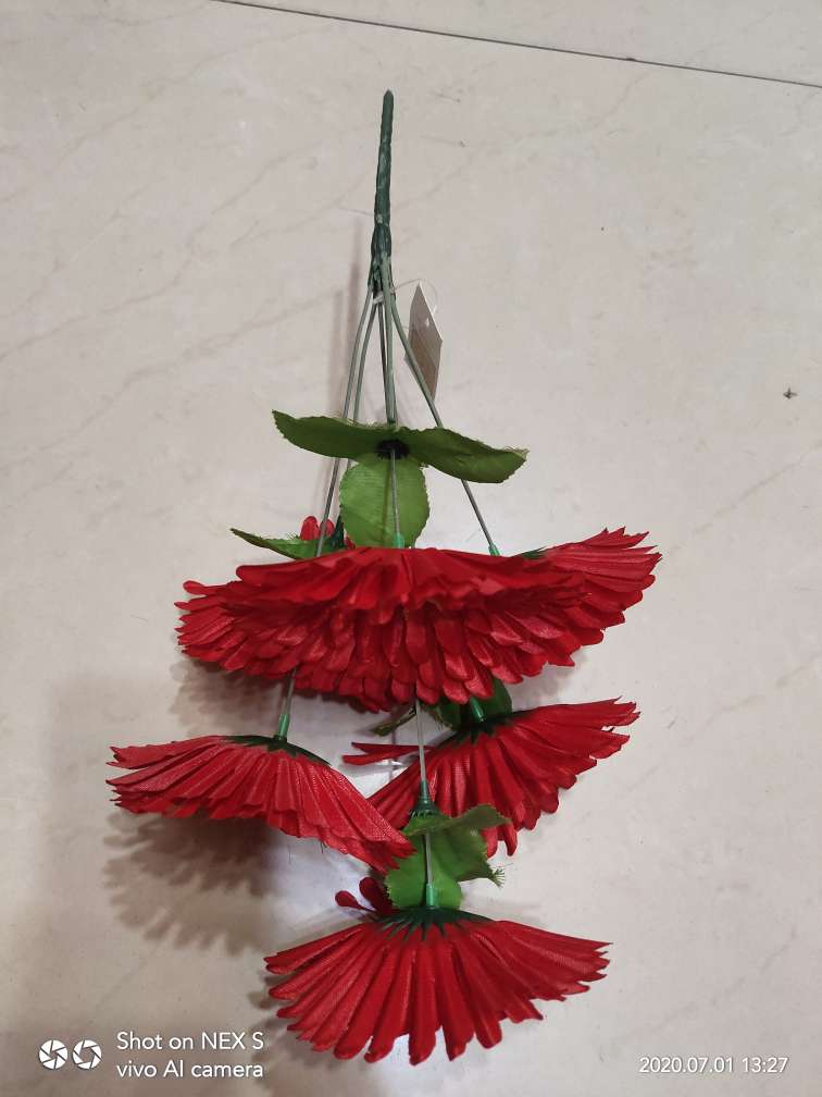 Factory direct sales with favorable prices, high-quality high, medium and low-end artificial flowers, Qingming flowers and other 6 heads of glittering chrysanthemums details Picture