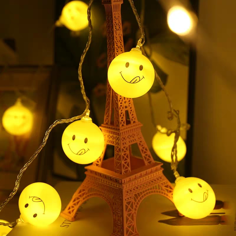 led festival lights, colorful lights, light strings, emoticons, battery boxes, room decorations, romantic girlish hearts, Internet red lights