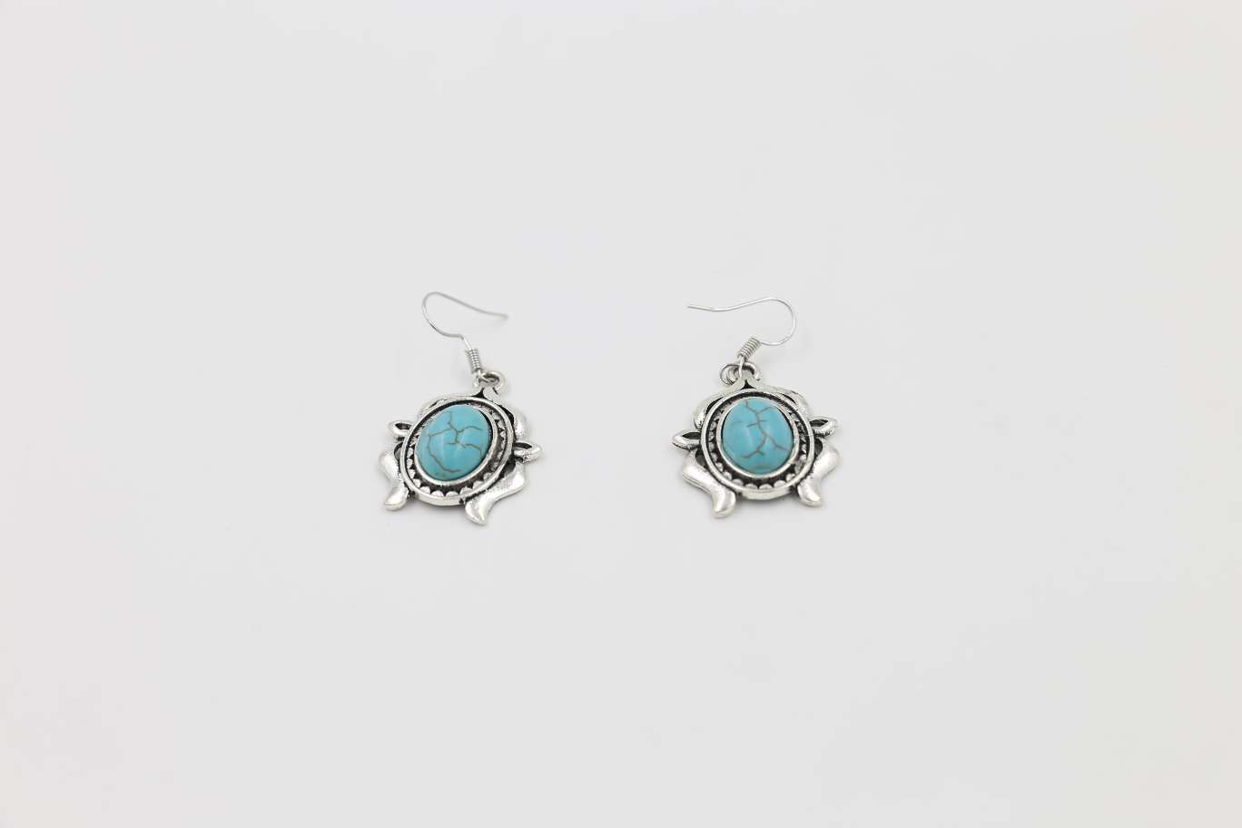 Turtle earrings Turquoise earrings alloy earrings