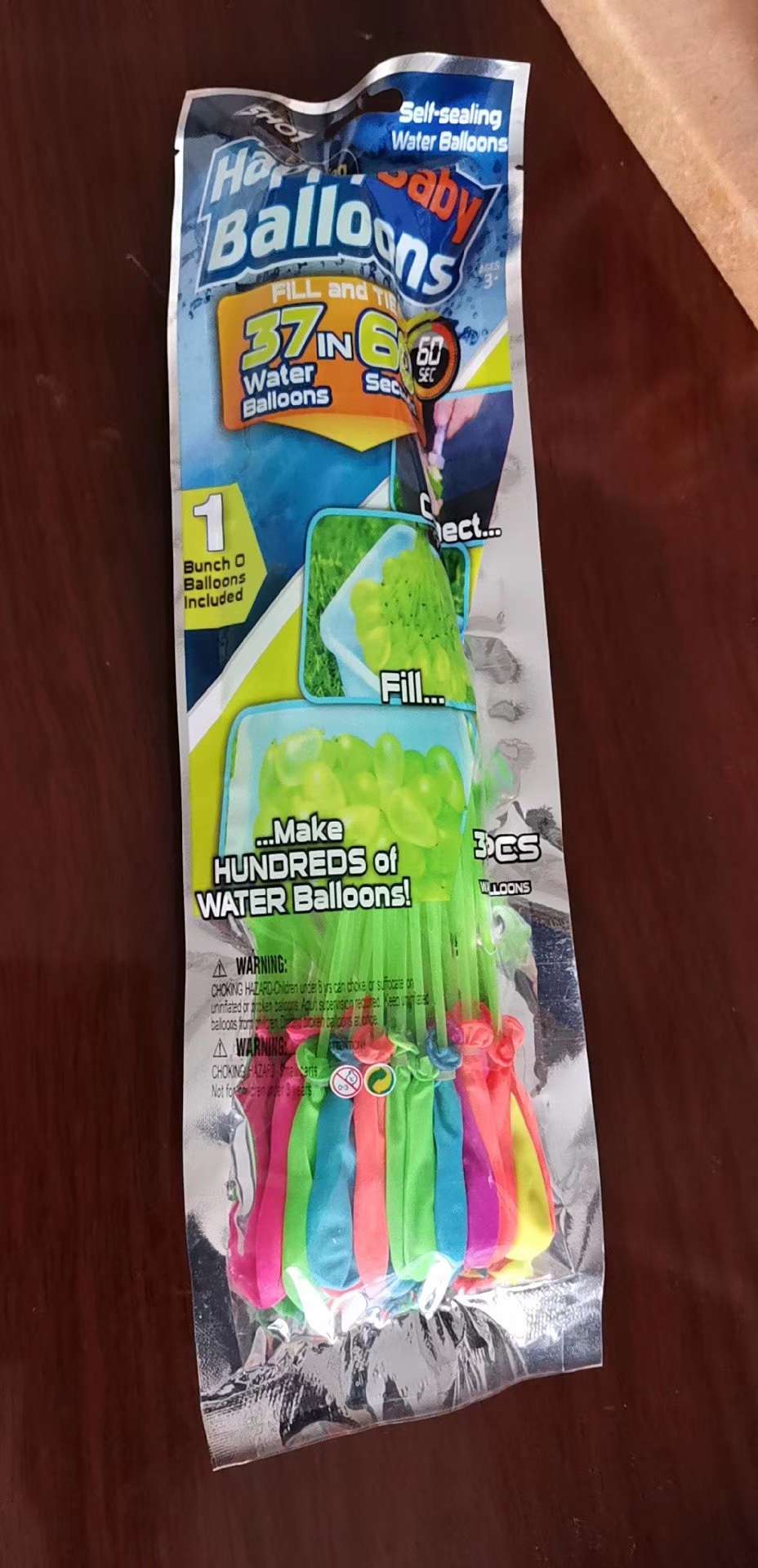 Children are playing with water-filled balloons