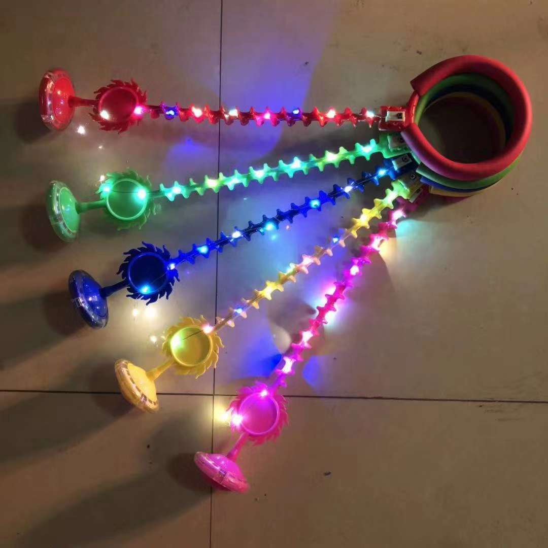 Threaded rod light jump whole body lamp QQ jump ground goods QQ jump hot style flash QQ jump children QQ jump pole fitness sports equipment factory direct wholesale and retail details Picture
