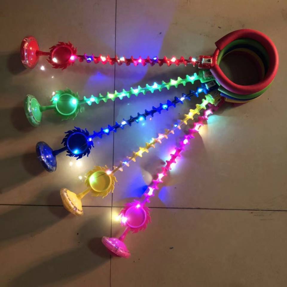 Threaded rod light jump whole body lamp QQ jump ground goods QQ jump hot style flash QQ jump children QQ jump pole fitness sports equipment factory direct wholesale and retail Specification drawing