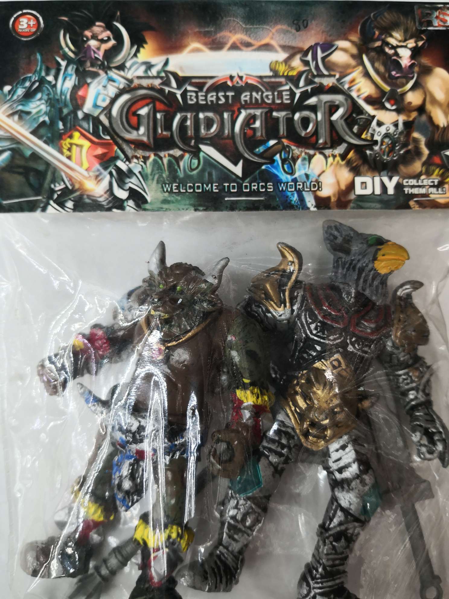 Assembled orc puzzle puzzle card head packaging
