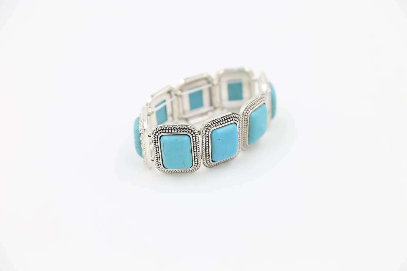 Alloy bracelet Turquoise bracelet Elastic bracelet
