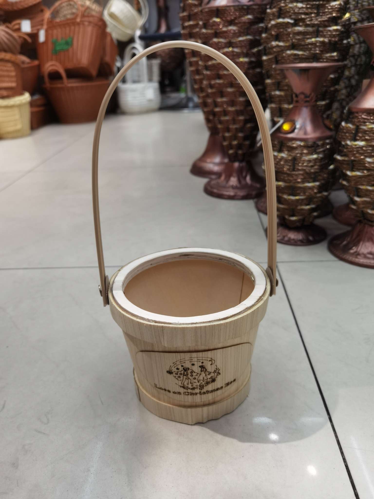 木片手提篮CH1054