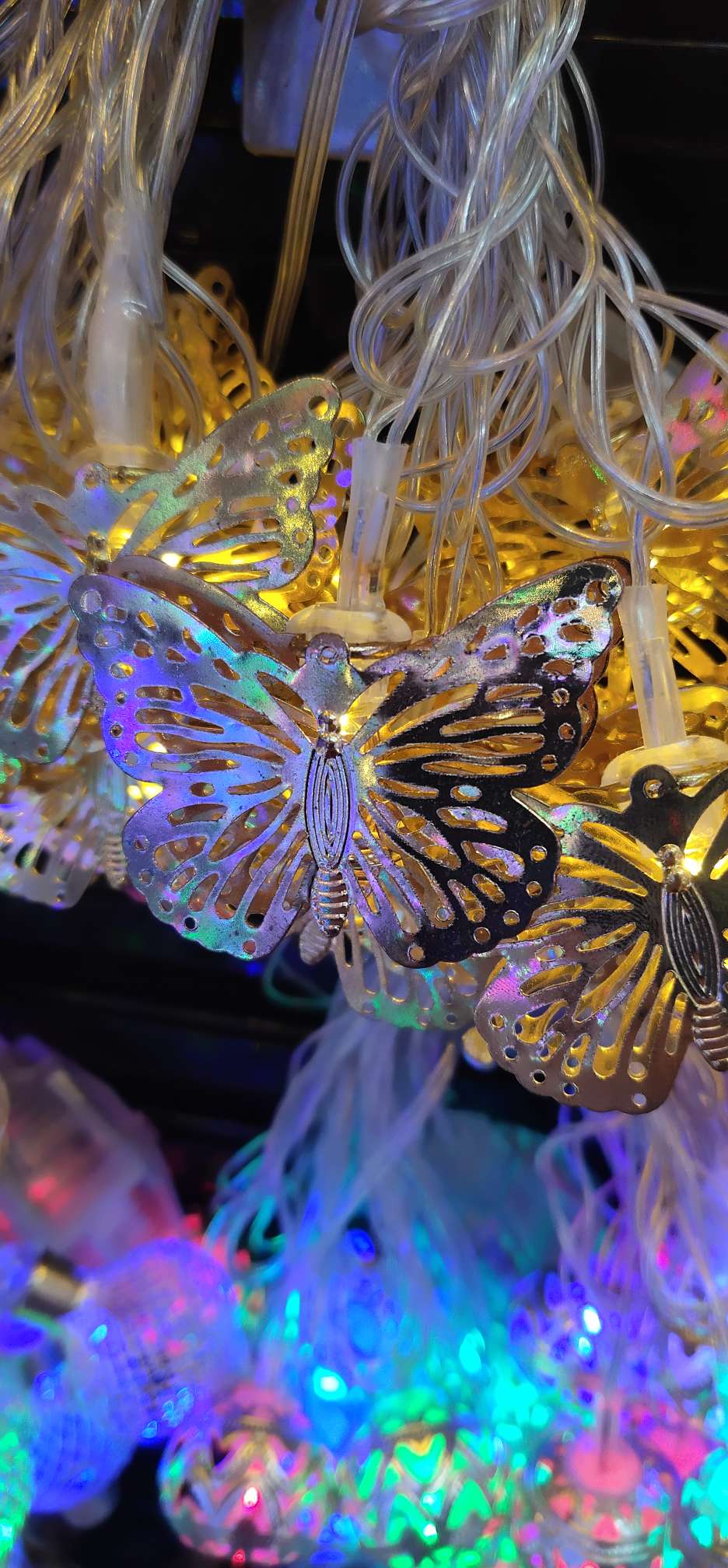 20 Lights Wrought Iron Warm White Long Bright Butterfly Christmas Lights Festive Lights Application Scenario
