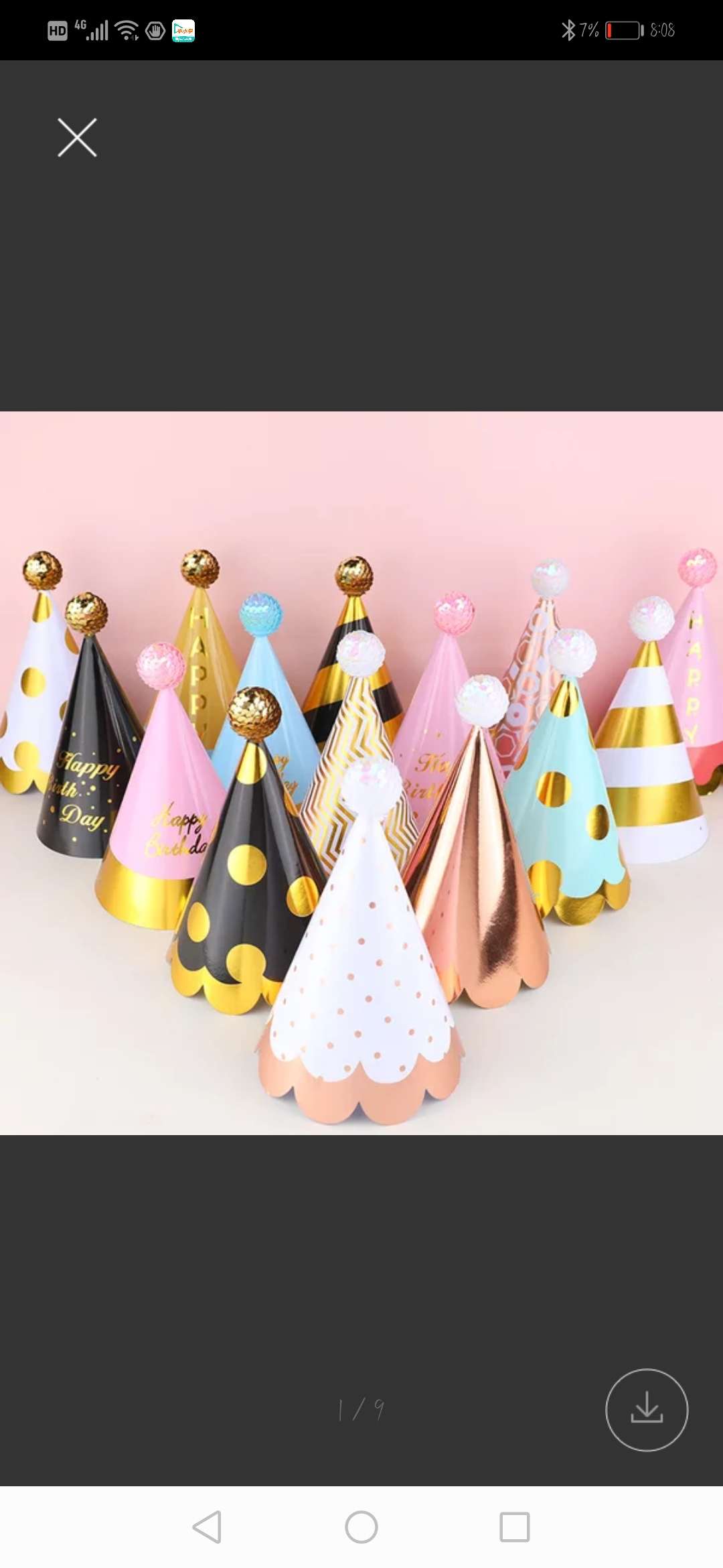 Party birthday hat details Picture