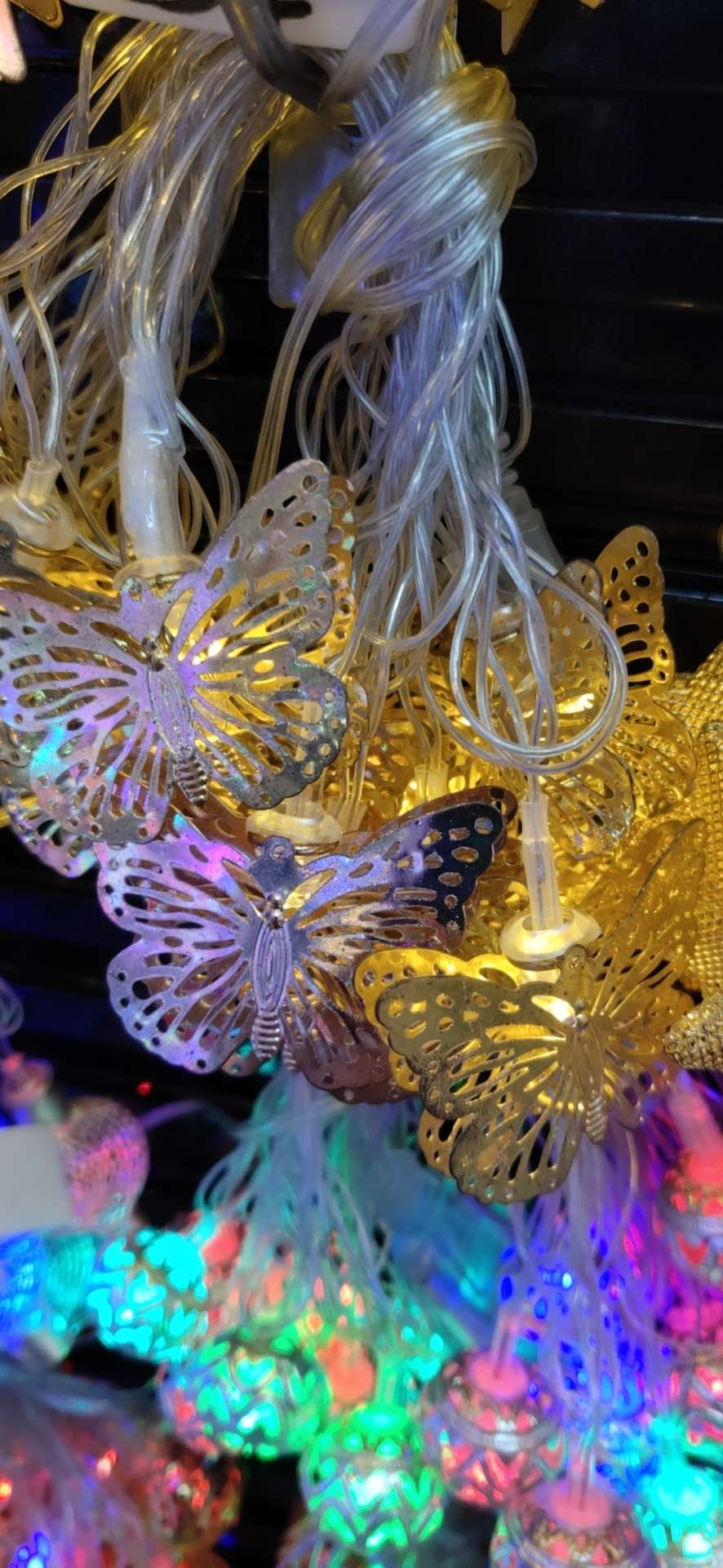 20 Lights Wrought Iron Warm White Long Bright Butterfly Christmas Lights Festive Lights details Picture