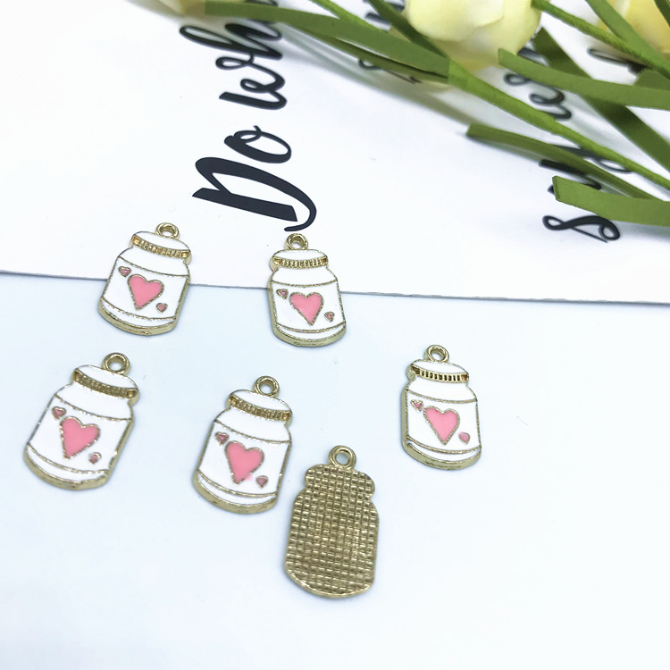 DIY jewelry accessories, Korean version cute painted peach heart key pendant, pendant, hanging rope decoration Item Picture